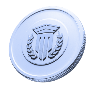 Blue coin